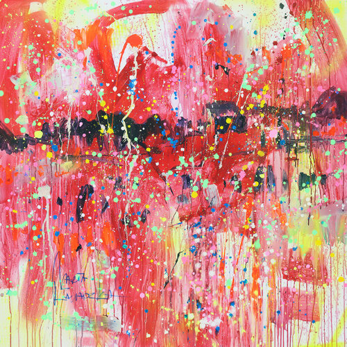 Lunar village par Marta Zawadzka, Peinture en vente sur Singulart