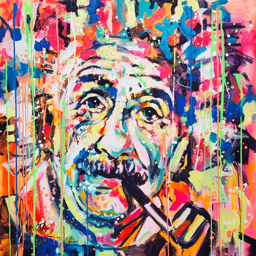 Albert Einstein de Marta Zawadzka, Pintura a la venta en Singulart