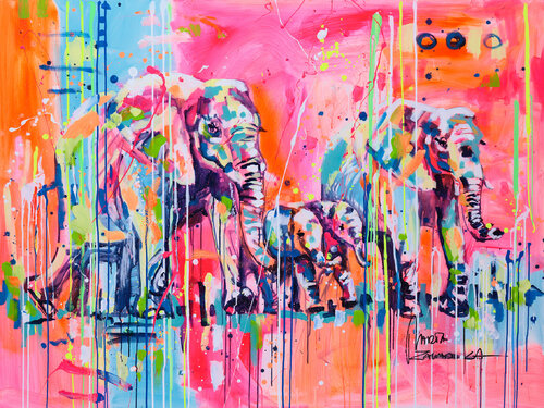 Rainbow walk par Marta Zawadzka, Peinture en vente sur Singulart