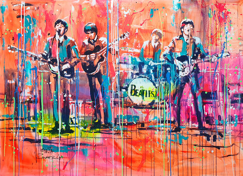 The Beatles di Marta Zawadzka, Pittura in vendita su Singulart