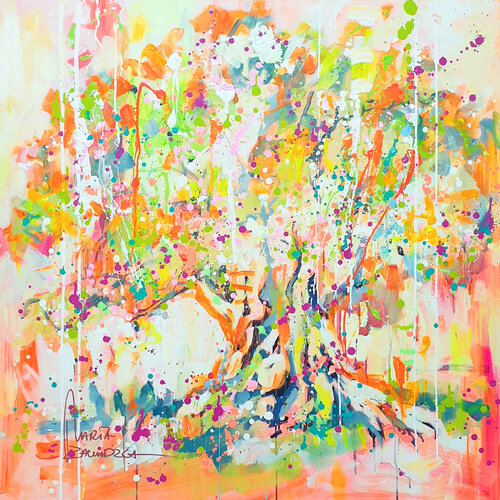 Magnificent Olive Tree par Marta Zawadzka, Peinture en vente sur Singulart