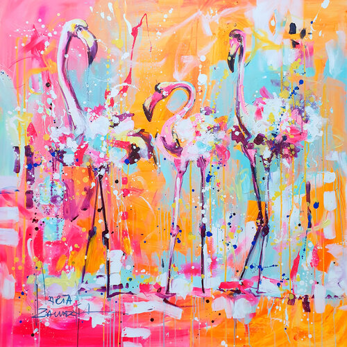 Pink Runway par Marta Zawadzka, Peinture en vente sur Singulart