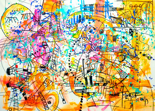 No 1 - Happy Day par Marta Zawadzka, Peinture en vente sur Singulart