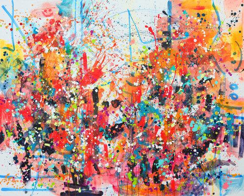 fun in the rain par Marta Zawadzka, Peinture en vente sur Singulart