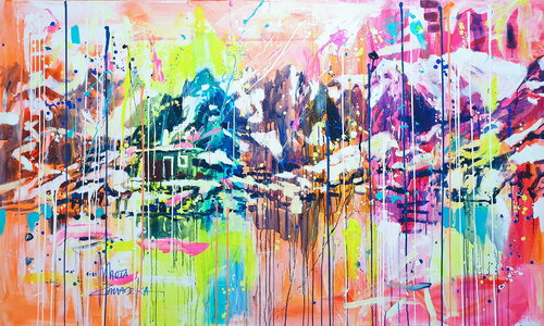 Chamonix par Marta Zawadzka, Peinture en vente sur Singulart