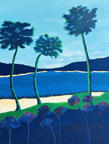 Écho de la nature abstraite di Nadine Hardy, Pittura in vendita su Singulart