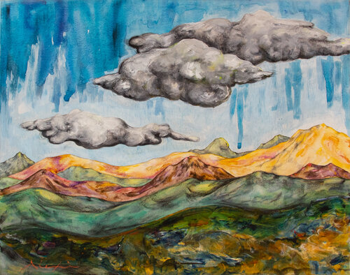 Paisaje bajo tormenta de Alexia López Sosa, Pintura a la venta en Singulart