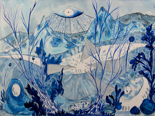 Blue feeling von Alexia López Sosa, Werk auf Papier kaufen auf Singulart