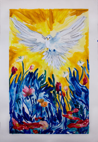 For peace by Alexia López Sosa, 종이 for Sale on Singulart