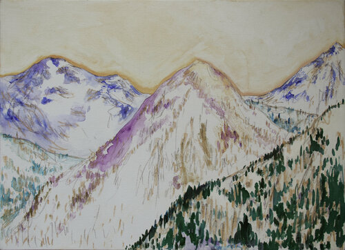 Candy Mountains Dream von Alexia López Sosa, Malerei kaufen auf Singulart