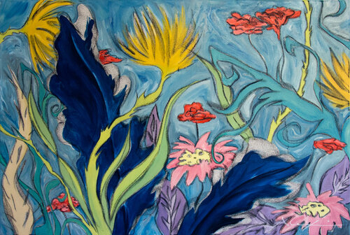 The singing of the garden. by Alexia López Sosa, 회화 for Sale on Singulart
