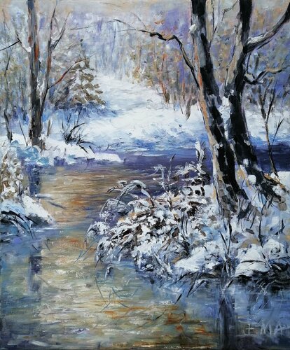 WINTER LIGHT van Emilia Milcheva, Schilderij te koop op Singulart