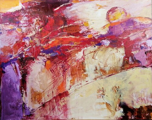 SUN OVER THE VALLEY OF ROSES de Emilia Milcheva, Pintura a la venta en Singulart