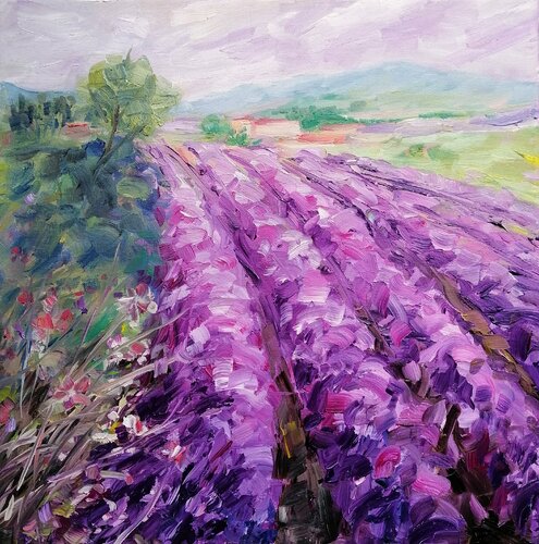 JUST LAVENDER di Emilia Milcheva, Pittura in vendita su Singulart