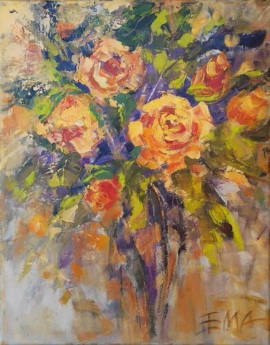 INSTEAD OF A KISS van Emilia Milcheva, Schilderij te koop op Singulart