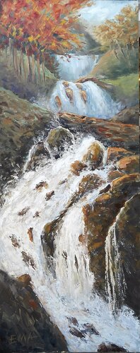 COMMISSION,  I COME TO LOVE YOU 150x60cm van Emilia Milcheva, Schilderij te koop op Singulart