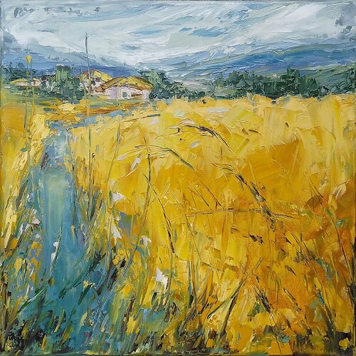 GOLDEN COUNTRY van Emilia Milcheva, Schilderij te koop op Singulart