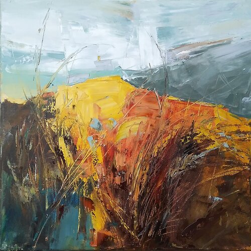 GOLDEN HILL van Emilia Milcheva, Schilderij te koop op Singulart