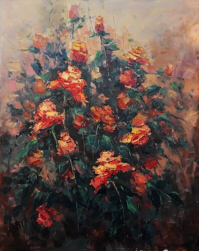 TWILIGHT ROSES de Emilia Milcheva, Pintura a la venta en Singulart
