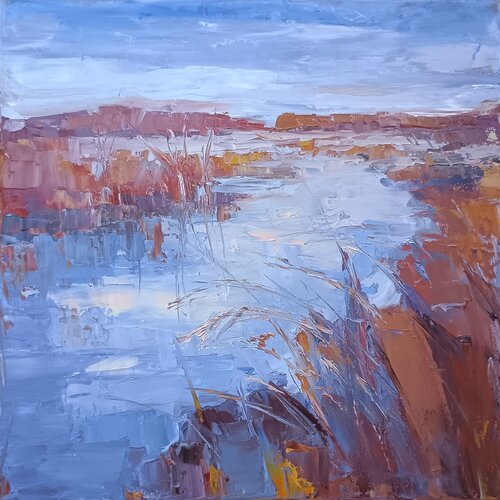 MOODY WATERS by Emilia Milcheva, Painting for Sale on Singulart
