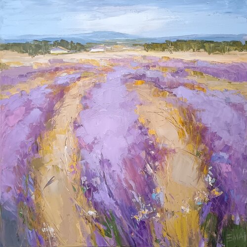 LAVENDER TIME de Emilia Milcheva, Pintura a la venta en Singulart