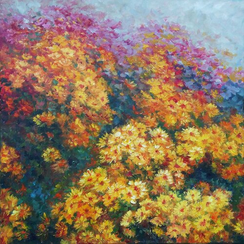 CHRYSANTEMUM van Emilia Milcheva, Schilderij te koop op Singulart