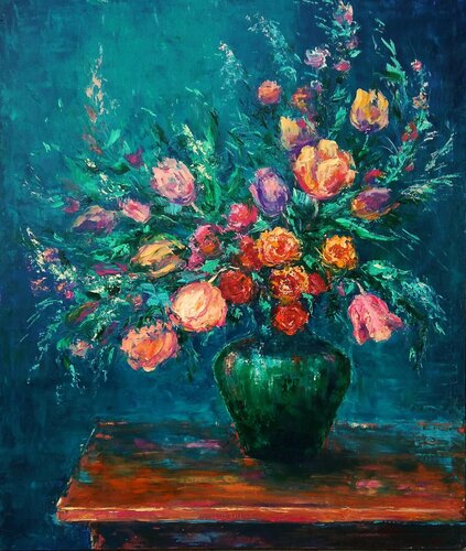 SHINNING TULIPS van Emilia Milcheva, Schilderij te koop op Singulart