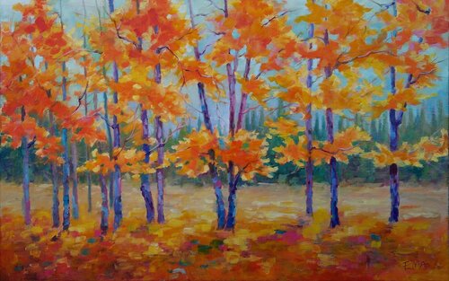 AUTUMN SONG van Emilia Milcheva, Schilderij te koop op Singulart