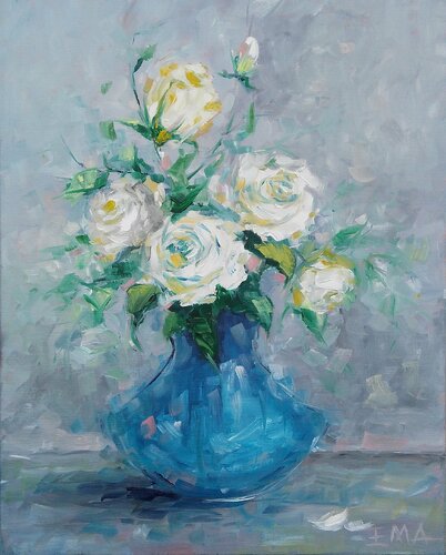 WHITE BALLAD van Emilia Milcheva, Schilderij te koop op Singulart