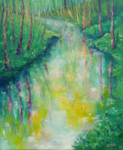 SPRINGTIME MIRROR van Emilia Milcheva, Schilderij te koop op Singulart