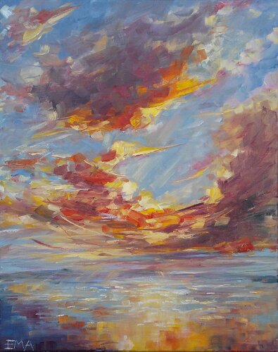 SKY IN LOVE van Emilia Milcheva, Schilderij te koop op Singulart