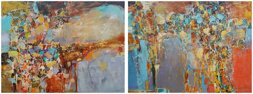 STAY CONNECTED duo van Emilia Milcheva, Schilderij te koop op Singulart