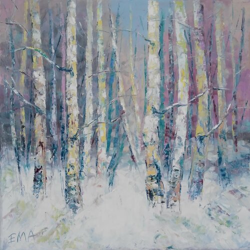 WINTER POETRY #5 van Emilia Milcheva, Schilderij te koop op Singulart