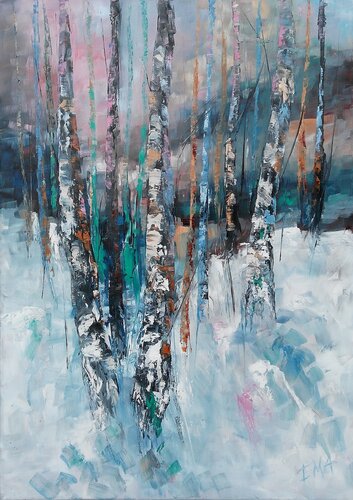 WINTER POETRY #4 van Emilia Milcheva, Schilderij te koop op Singulart