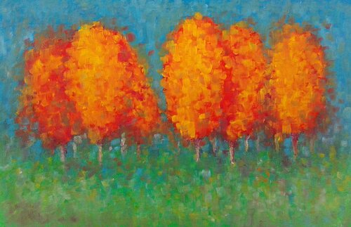 FALLING FOR THE FALL van Emilia Milcheva, Schilderij te koop op Singulart