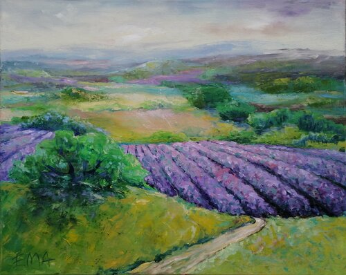 LAVENDER VALLEY #2 van Emilia Milcheva, Schilderij te koop op Singulart