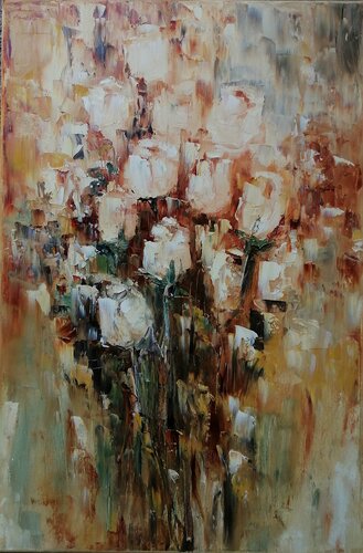 WHITE HEART van Emilia Milcheva, Schilderij te koop op Singulart