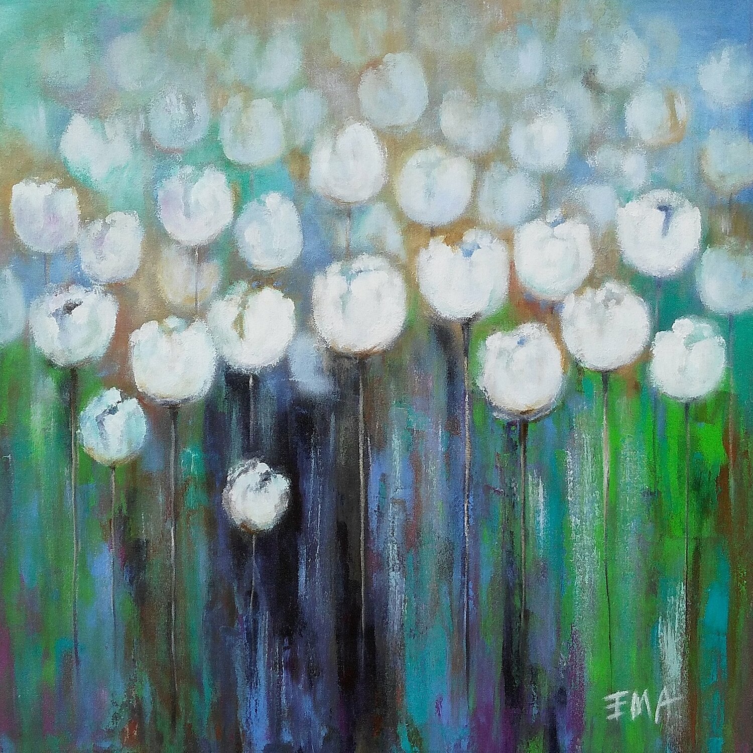 SEA OF TULIPS Emilia Milcheva Originalgemälde zu verkaufen