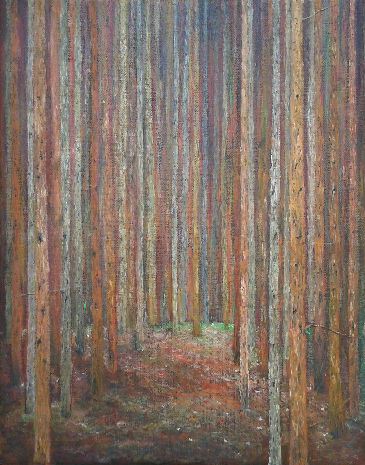HOMAGE TO KLIMT, Pine forest I Emilia Milcheva Originalgemälde zu verkaufen