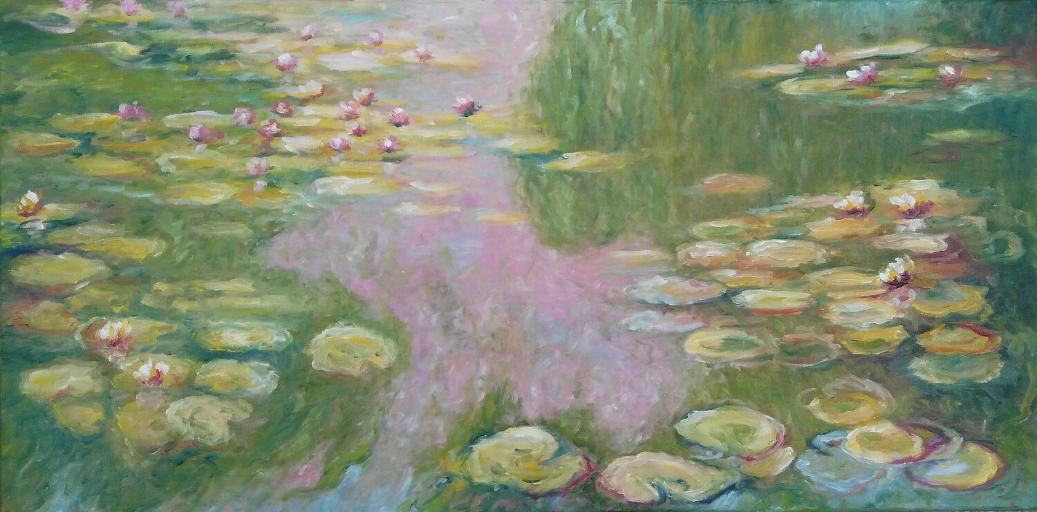 REPLICA OF MONET'S WATER LILIES Emilia Milcheva Originalgemälde zu verkaufen