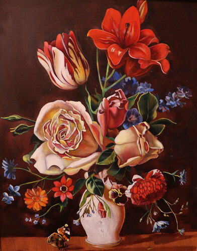 Still Life with Rose by Olga Zinovich, Painting for Sale on Singulart