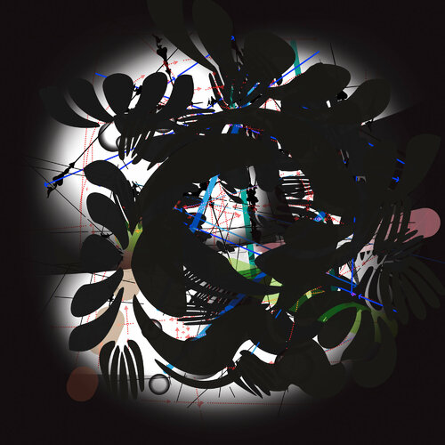 "Black Storm / In the Storm's Eye"  Unique piece par Harald Gsaller, Œuvre sur papier en vente sur Singulart