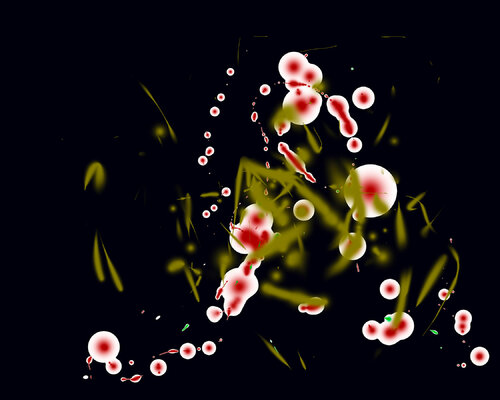 "Cosmos, in Red and Green" (small sized version) di Harald Gsaller, Digitale in vendita su Singulart