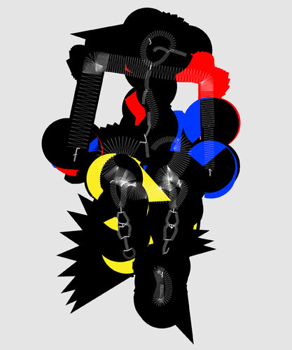 "Bird Ghost" (Var. 3 colorful)  Unique piece di Harald Gsaller, Disegno in vendita su Singulart