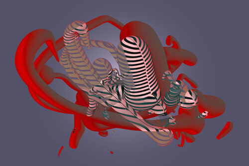 "SWANSorZEBRAS Var1" van Harald Gsaller, Digitaal te koop op Singulart