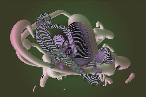 "SWANSorZEBRAS Var3" van Harald Gsaller, Digitaal te koop op Singulart