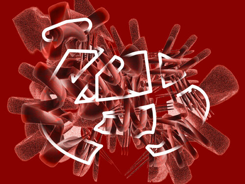 "Masked Presence / Electric Sheep (red)" medium version von Harald Gsaller, Digital kaufen auf Singulart