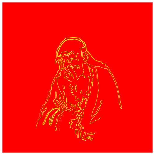 "Lao Tzu Meditating" Chinese Colors Var1 XL Unique piece by Harald Gsaller, Digital for Sale on Singulart