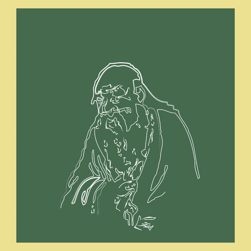 "Lao Tzu Meditating" Austrian Edelweiss Colors Var1 XL Unique piece van Harald Gsaller, Digitaal te koop op Singulart