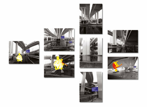 "Wu wei / The Four Directions–Tuishou (Pushing Hands)" (8 separate prints conceived as a group of works) di Harald Gsaller, Digitale in vendita su Singulart